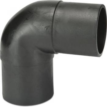 VDL 90° Black Spigot Elbow PE100 225mm SDR11 10-16 Bar