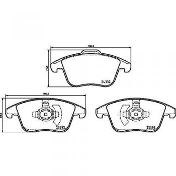 Brembo Bremsbelagsatz P 24 211 für FORD
