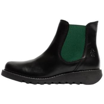 Fly London Salv Damen Chelsea Stiefel Schwarz Größe 39 aus Leder