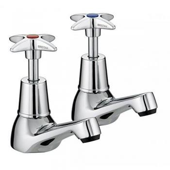Chrome Plated Metal Crosshead Basin Taps