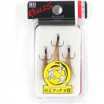 Treble Hook Duo 12 con Pene Shinmushi Brown, 3 unità (3187)