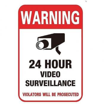 Caméra vidéo 24h CCTV Système d'avertissement sécurité autocollante (10 pièces)