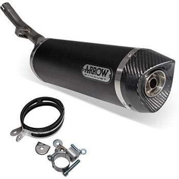 Silencieux Arrow Street Thunder Aluminium noir embout carbone Yamaha 125 WR RX 09-16