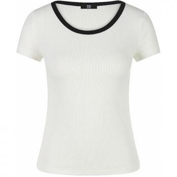 Riani XL White Sporty Rib Jersey Shirt for Women