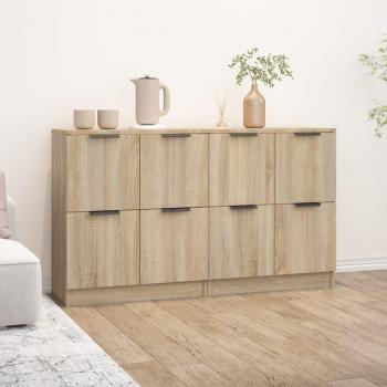 2 pcs Sideboards Sonoma Oak 60x30x70 cm Engineered Wood vidaXL