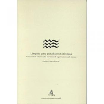 L'impresa come perturbazione ambientale. Considerazioni sulle modalità evolutive della organizzazione delle imprese