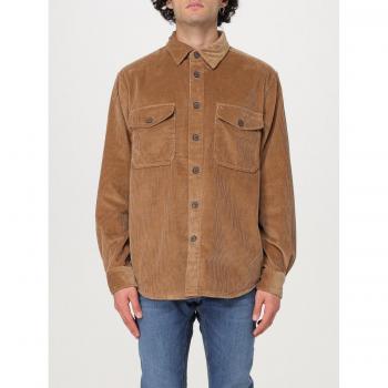 Camicia Tommy Hilfiger in velluto a coste, taglia M, color marrone