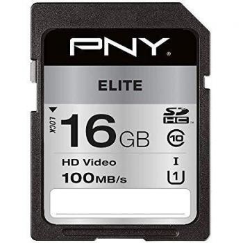PNY Elite SDHC Karte 16GB Class 10 UHS-I U1 100MB/s