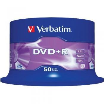 DVD+R 16x 4,7 Go – Pack 50 – Verbatim (43550)