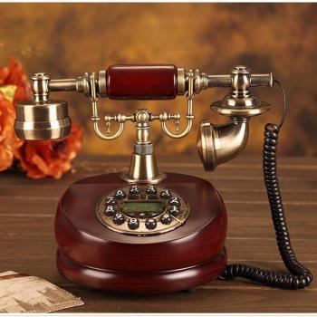Dekoratives antikes Telefon aus Harz mit retro Wählscheibe für das Zuhause