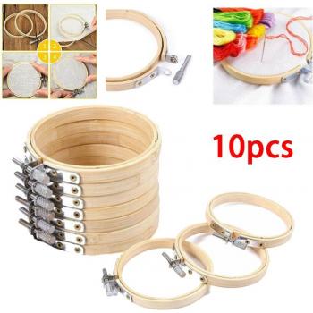 Support bambou pour broderie croisée – dimensions 8 cm / 10 cm
