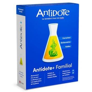 Logiciel Antidote+ Familial Druide Antidote 12 + Antidote Web + Antidote Mobile 1 an pour PC ou Mac