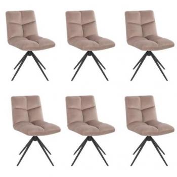 HOME DELUXE NODA Esszimmerstuhlset – Hellbraun, drehbar