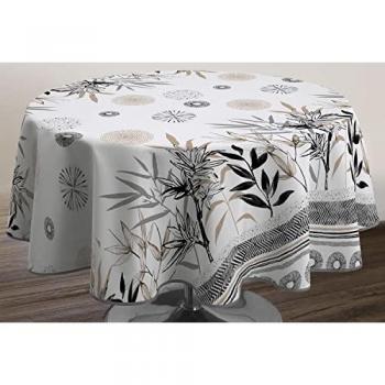 Le linge de Jules : nappe anti‑taches stevia – 160 cm ronde