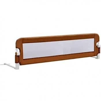 Toddler Safety Bed Rail Taupe 150x42 cm Polyester