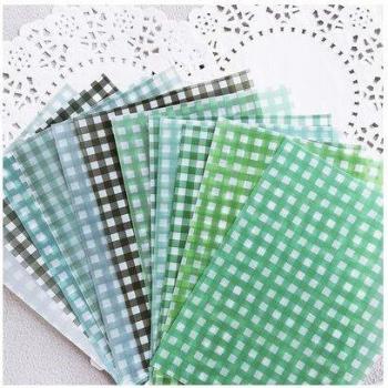 12 Uds. Cuadrícula Básica Morandi con Flecos para DIY y Scrapbooking
