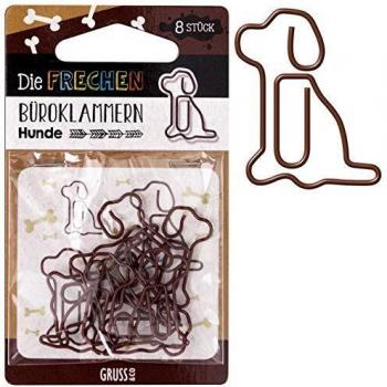 Hundebüroklammern 45715 von Sheepworld – 8 Stück – Metall – 11,3 cm × 5,7 cm
