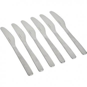 Di Alessi Couteau-Fourchette-Cuillère à Dessert 430 Monobloc – Pack 6 Pièces