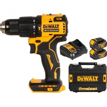 Taladro Percutor Inalámbrico Dewalt DCD709M2T-QW 18V 2x4Ah Li-ion Sin Escobillas TSTAK
