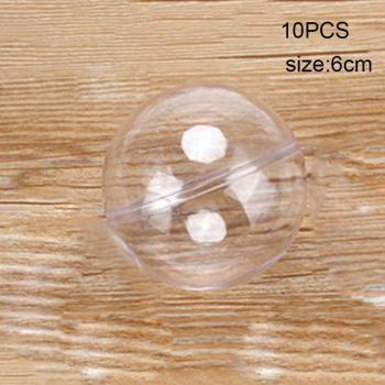 Boules de cristal transparentes – Ensemble de 10 ornements suspendus pour décoration hivernale