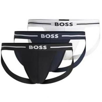 BOSS Jockstrap 3er-Pack, elastisches Label, Schwarz XXL