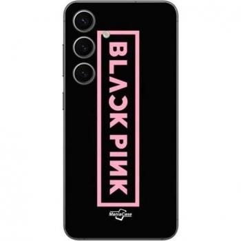 Flexible Black Samsung Galaxy S24 Case with Blackpink Logo