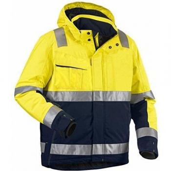 BLAKLADER Chaqueta de invierno HighVibe 4870 – Naranja fluorescente y gris oscuro 4XL