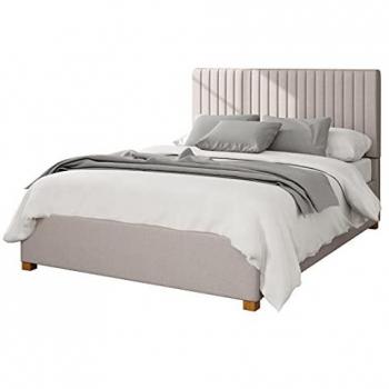Unisex Aspire Grant Ottoman Storage Bed – Eire Linen, Super King, Off‑White & White