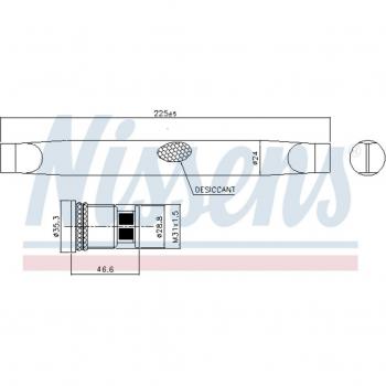 NISSENS 95786 Droger en filter voor airco