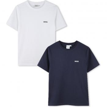 BOSS Kidswear Twin Pack Short Sleeve T-shirts Navy and White