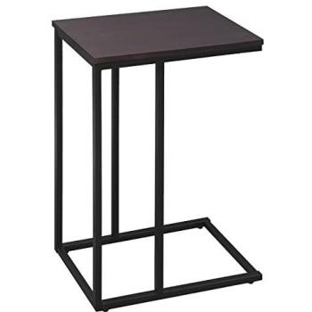Woltu Table d'ordinateur portable – Salon, métal + bois, 45×25×63,5 cm