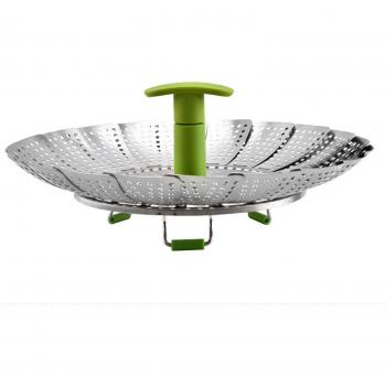 Space-Saving Stainless Steel Steamer