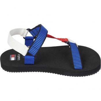 Tommy Jeans Sandália Vibrante 40 – Preta, Azul e Vermelha