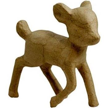 Faon en papier mâché à décorer 7,5 cm