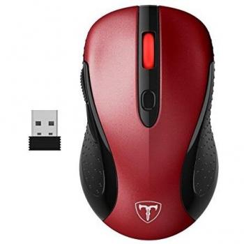 Teleskop‑Funkmaus TOPELEK für PC/Laptop – 6‑Taste, 2400 DPI, 2,4 GHz