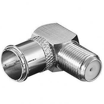 Adaptateur coudé F mâle (90°) vers fiche F femelle