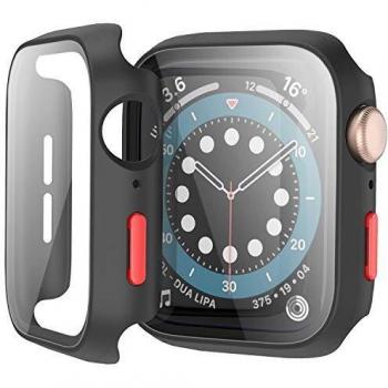 Case protettivo completo nero Apple Watch 38 mm con pellicola di sicurezza