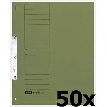 SmartLine ELBA 100551893 A4 Einhakhefter – 50er Pack, grüne kaufmännische Heftung