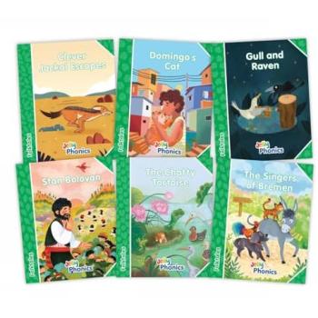 Louise Van-Pottelsberghe Jolly Phonics Folktales Green Readers (Level 3) Complete Set (1-6)