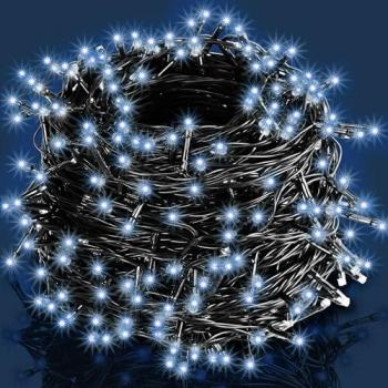 Catena di luci decorativa Natale 20m LED bianco freddo