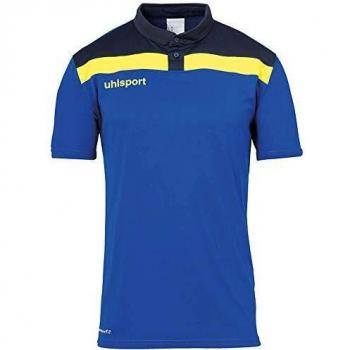Uhlsport Offense 23 Short Sleeve Polo – Azure Blue (Men's S)