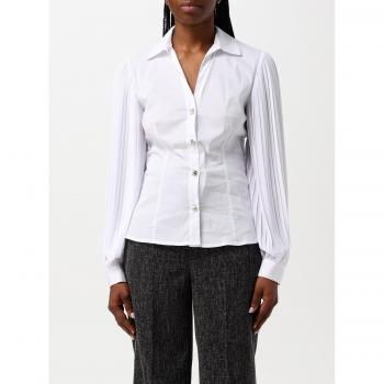 Liu Jo White Pleated Sleeve Blouse Shirt M