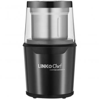 LINKChef Black Coffee Grinder with Stainless Steel Bowl