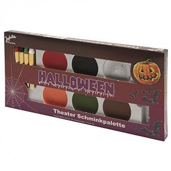 Jofrika Halloween-Schmink-Set 6 Farben + 4 Stifte