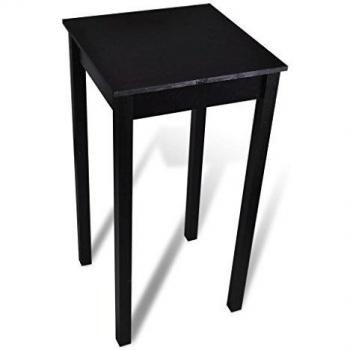 Vidaxl Bar Table MDF Black 55x55x107 cm