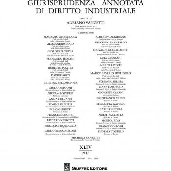 Giurisprudenza annotata di diritto industriale 2015