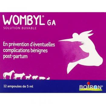 WOMBYL GA (ampoule 12 × 5 ml) – soutien à la mise bas et prévention des risques