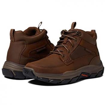 Skechers Men's Respected Boswell Brown Lace-Up Boots