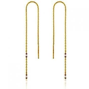 Pendientes Ania Haie plata esterlina dorados Glow Getter E018-02G