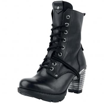 Black New Rock Trail Negro Tacon Acero Boot EU42